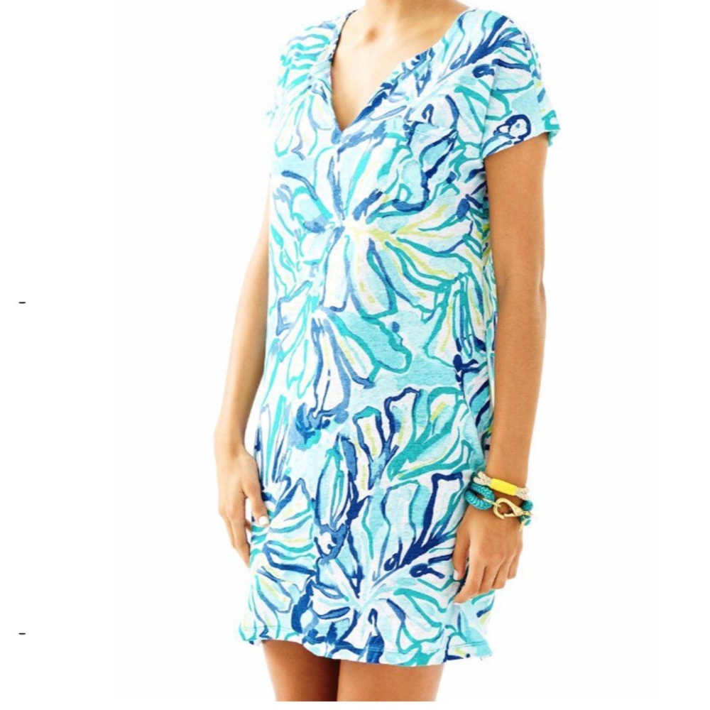 Lilly Pulitzer Duval Pool Blue Stay Cool Dress XXS